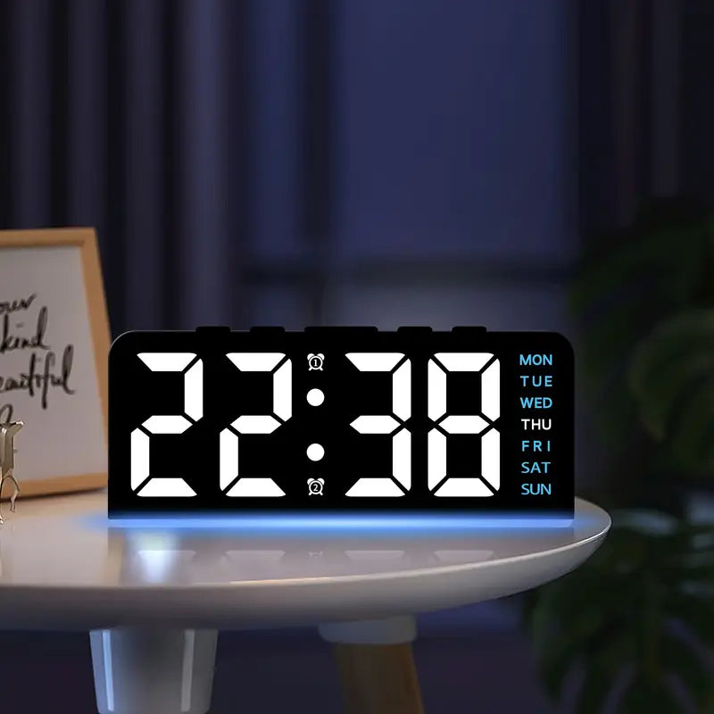 ✨ LED Digital Alarm Clock With Colorful Backlight – Modern Smart Design