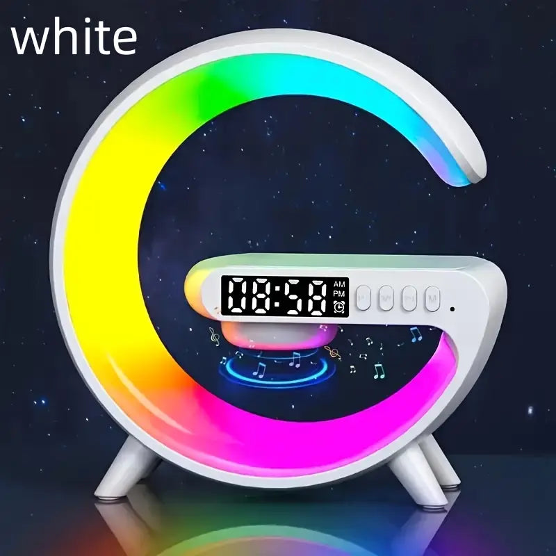 Innovative LED Digital Alarm Clock with RGB Atmosphere Light & Bluetooth Music Speaker