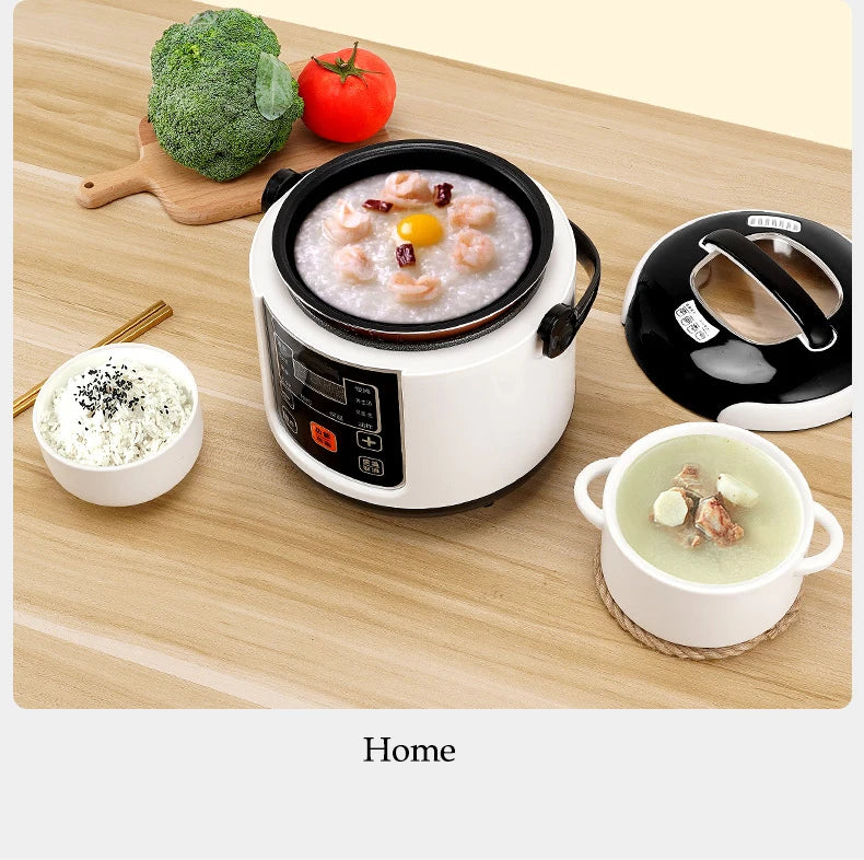 12V 24V Mini Rice Cooker Car Truck Soup Porridge Cooking Machine Food Steamer Heating Lunch Box Meal Heater Warmer 1L / 2L