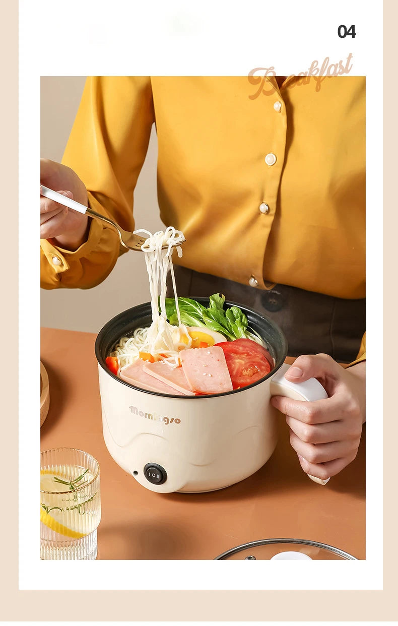Multifunction Electric Cooking Heating Pan Electric Cooking Pot Machine Single/Double Layer Steamed Eggs Pan Non-stick Pan