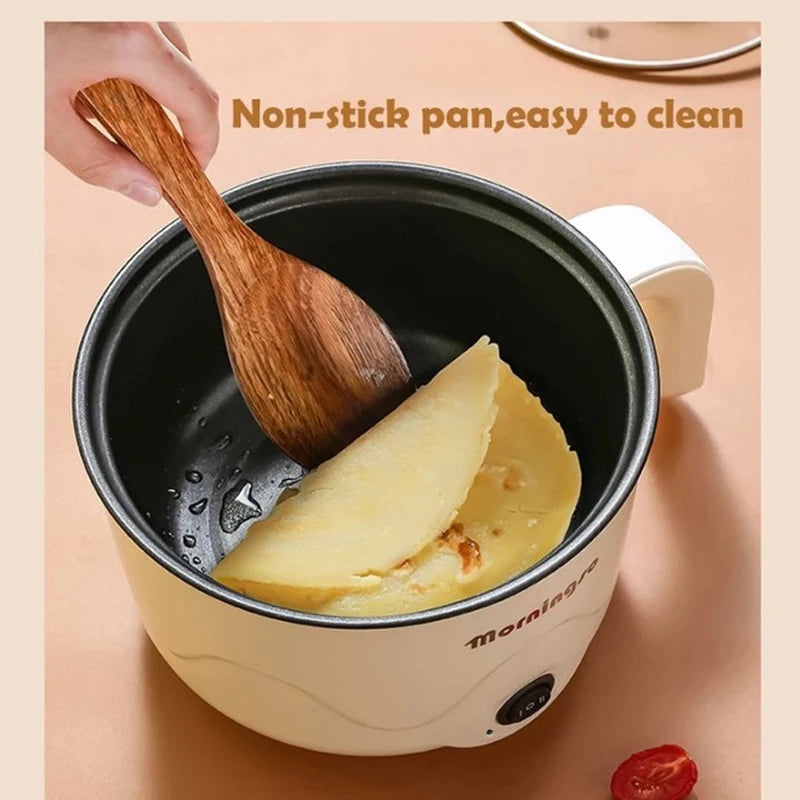 Multifunction Electric Cooking Heating Pan Electric Cooking Pot Machine Single/Double Layer Steamed Eggs Pan Non-stick Pan