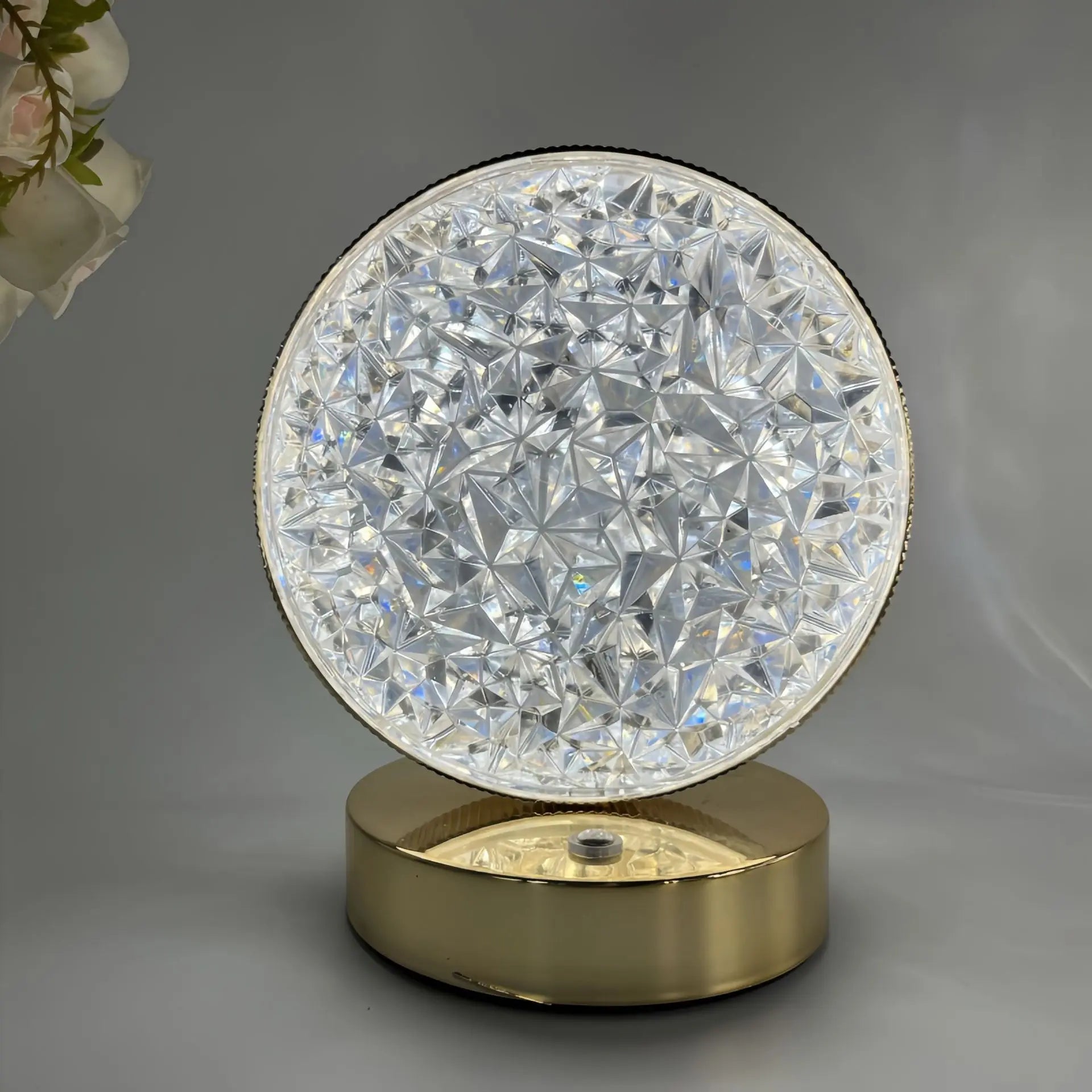 Bedroom Crystal Touch Dimming Night Light Girls Room Home Decor Aesthetics USB Bedside LED Ambient Table 3d Moon Lamp