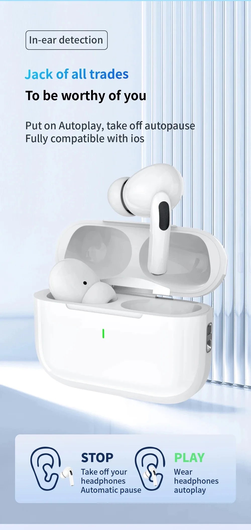 Original Air Pro TWS Wireless Bluetooth Earphones Headphones In Ear Earbuds Sports Noise Cancelling Headset for IPhone Android