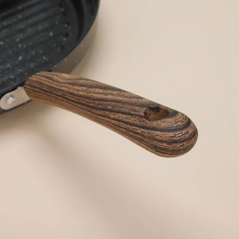 Mai Fan Shi Non stick Bottom Frying Pan for Home Kitchen Eggs Burger Breakfast Frying Pan Flat Frying Pan