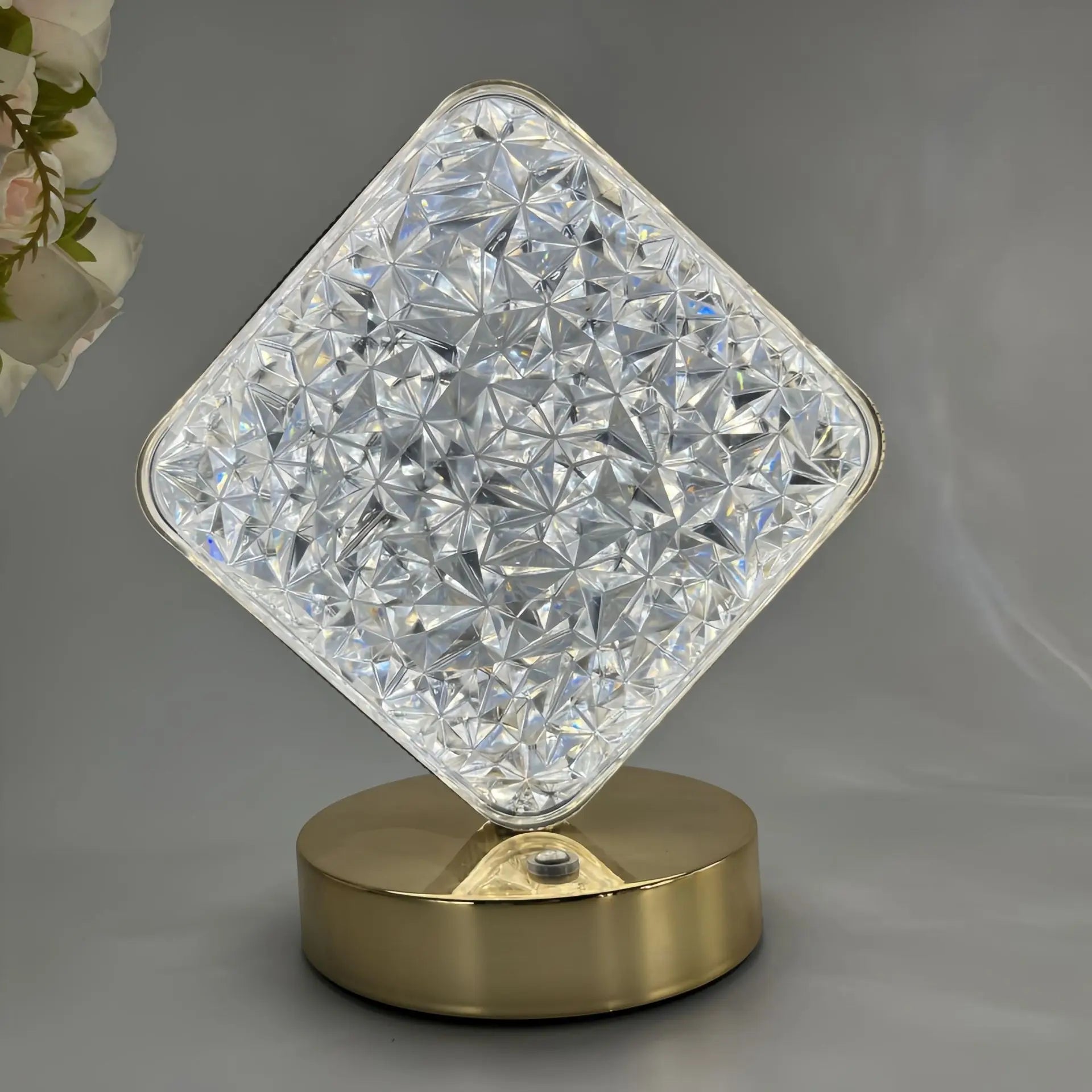 Bedroom Crystal Touch Dimming Night Light Girls Room Home Decor Aesthetics USB Bedside LED Ambient Table 3d Moon Lamp