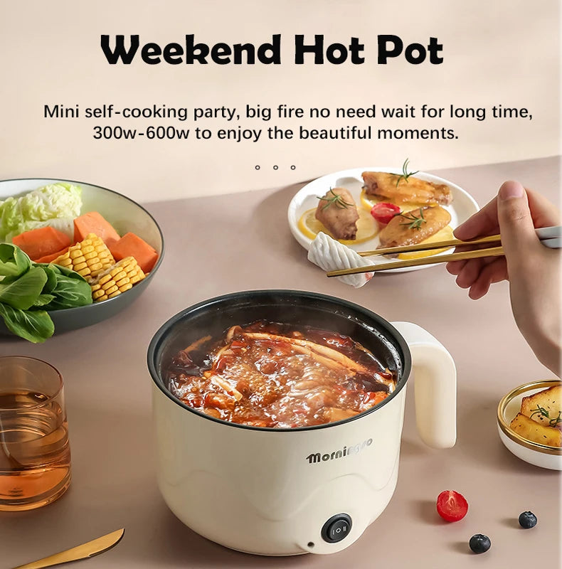Multifunction Electric Cooking Heating Pan Electric Cooking Pot Machine Single/Double Layer Steamed Eggs Pan Non-stick Pan