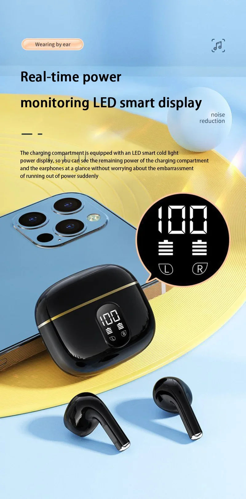 Bluetooth Headset 2025 New Smart Wireless Noise Cancelling High Quality In-Ear