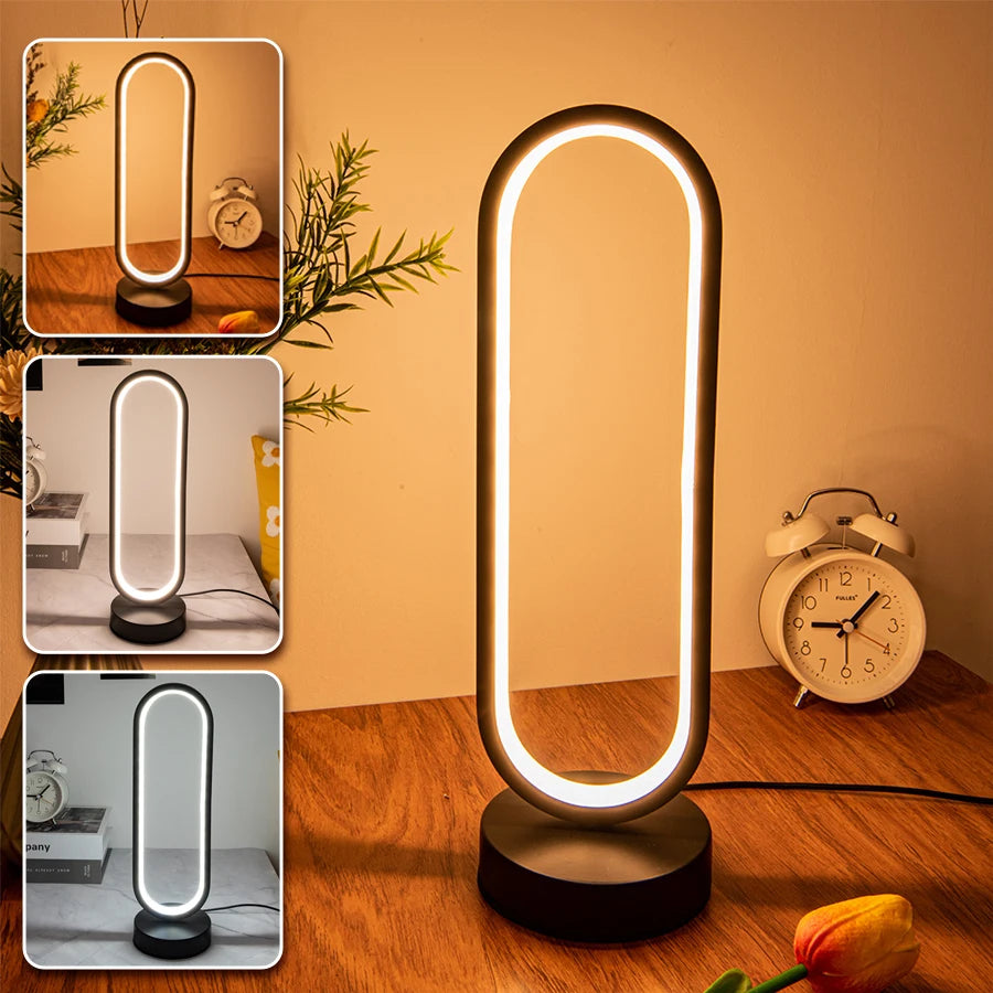 Creative Spiral LED Night Light Dimmable 3 Colors Table Night Lamp for Living Room Office Desk Bedroom Bedside Decor USB Plug in