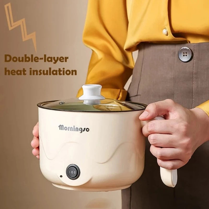 Multifunction Electric Cooking Heating Pan Electric Cooking Pot Machine Single/Double Layer Steamed Eggs Pan Non-stick Pan