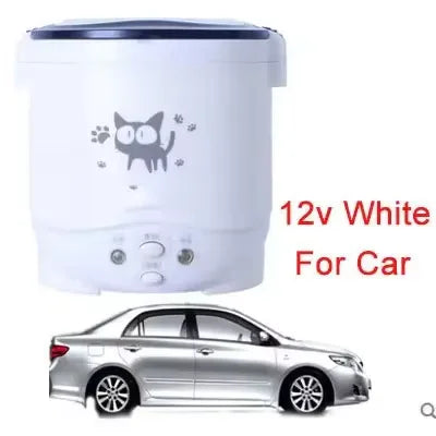 12V 24V Mini Rice Cooker Car Truck Soup Porridge Cooking Machine Food Steamer Heating Lunch Box Meal Heater Warmer 1L / 2L