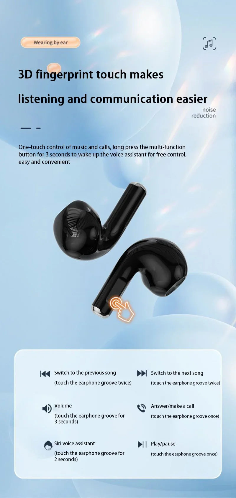 Bluetooth Headset 2025 New Smart Wireless Noise Cancelling High Quality In-Ear