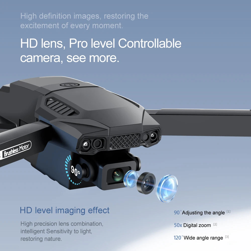 New F198 Drone Professional Dual Camera With 1080P WIFI FPV HD Aerial Photography Wide Angle Brushless RC Foldable Quadcopter