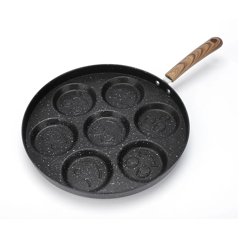 Mai Fan Shi Non stick Bottom Frying Pan for Home Kitchen Eggs Burger Breakfast Frying Pan Flat Frying Pan