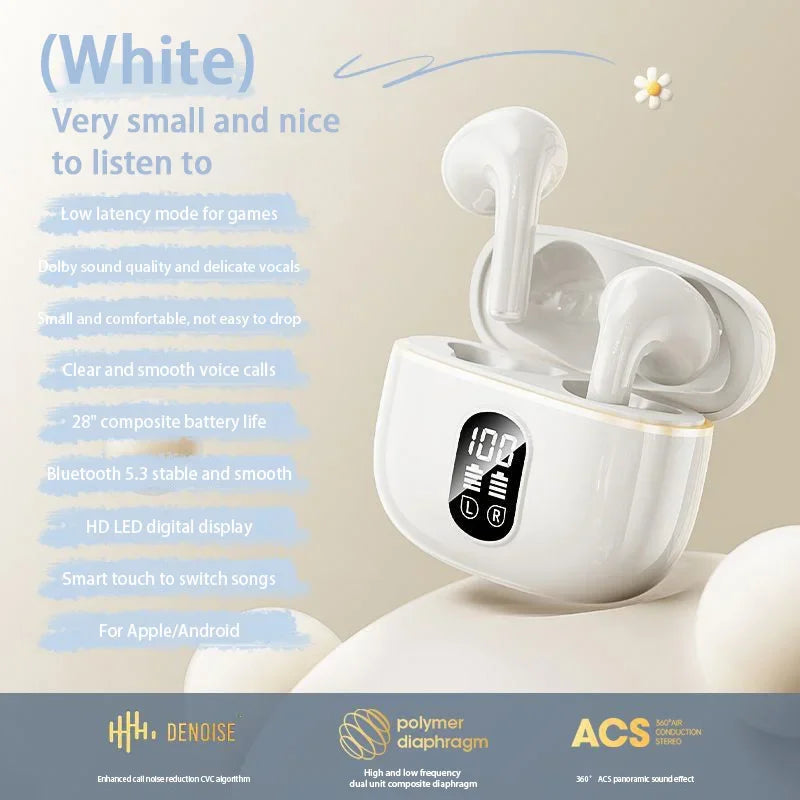 Bluetooth Headset 2025 New Smart Wireless Noise Cancelling High Quality In-Ear