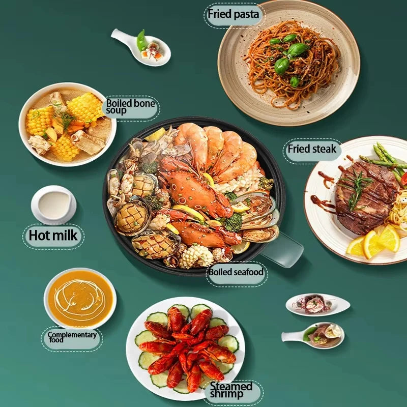 Capacity Mini Home Cooking Pot Multifunctional Rice Cooker Non Stick Pan Safety Material Potable Stockpot Utility Electrice