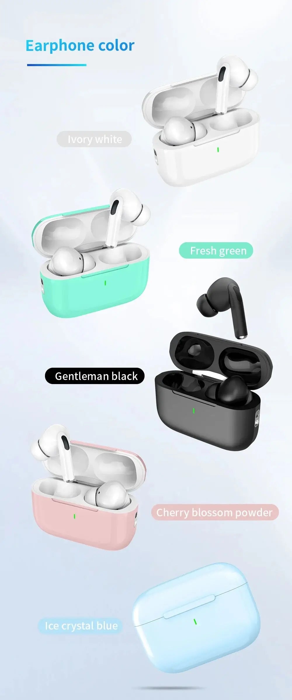 Original Air Pro TWS Wireless Bluetooth Earphones Headphones In Ear Earbuds Sports Noise Cancelling Headset for IPhone Android