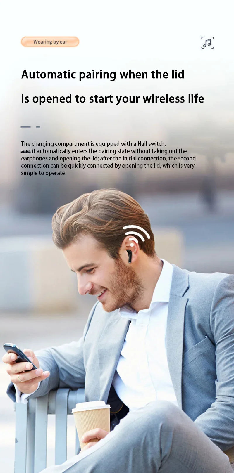 Bluetooth Headset 2025 New Smart Wireless Noise Cancelling High Quality In-Ear