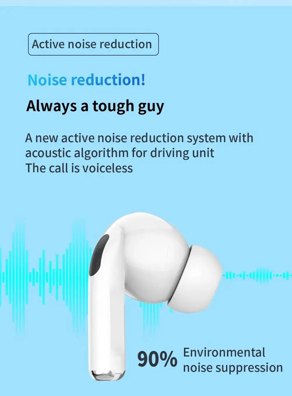 Original Air Pro TWS Wireless Bluetooth Earphones Headphones In Ear Earbuds Sports Noise Cancelling Headset for IPhone Android