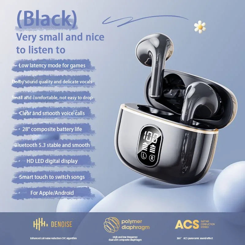 Bluetooth Headset 2025 New Smart Wireless Noise Cancelling High Quality In-Ear