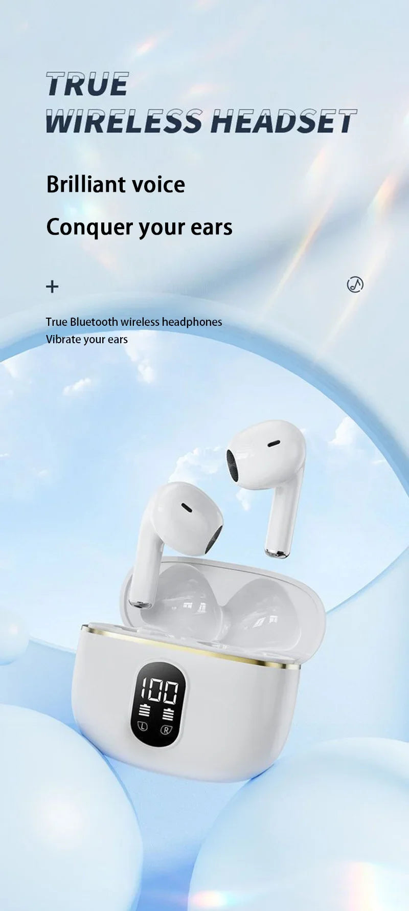 Bluetooth Headset 2025 New Smart Wireless Noise Cancelling High Quality In-Ear