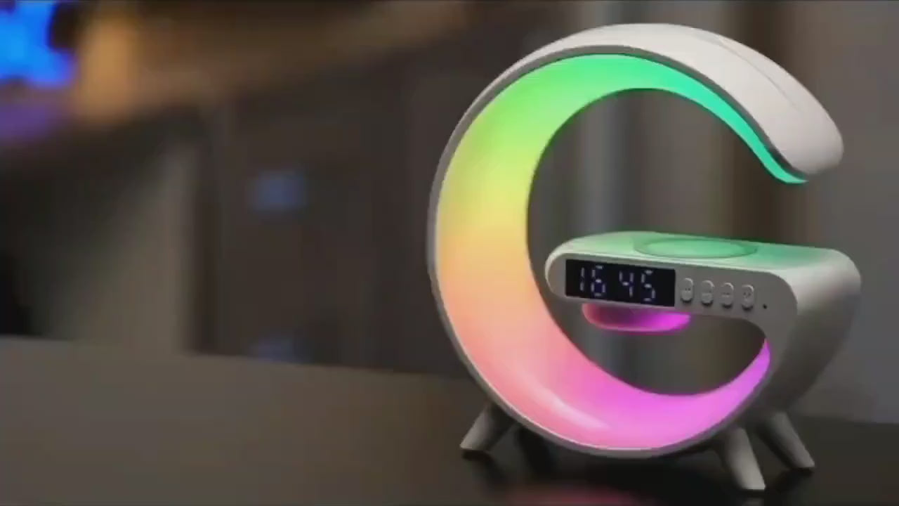 Innovative LED Digital Alarm Clock with RGB Atmosphere Light & Bluetooth Music Speaker